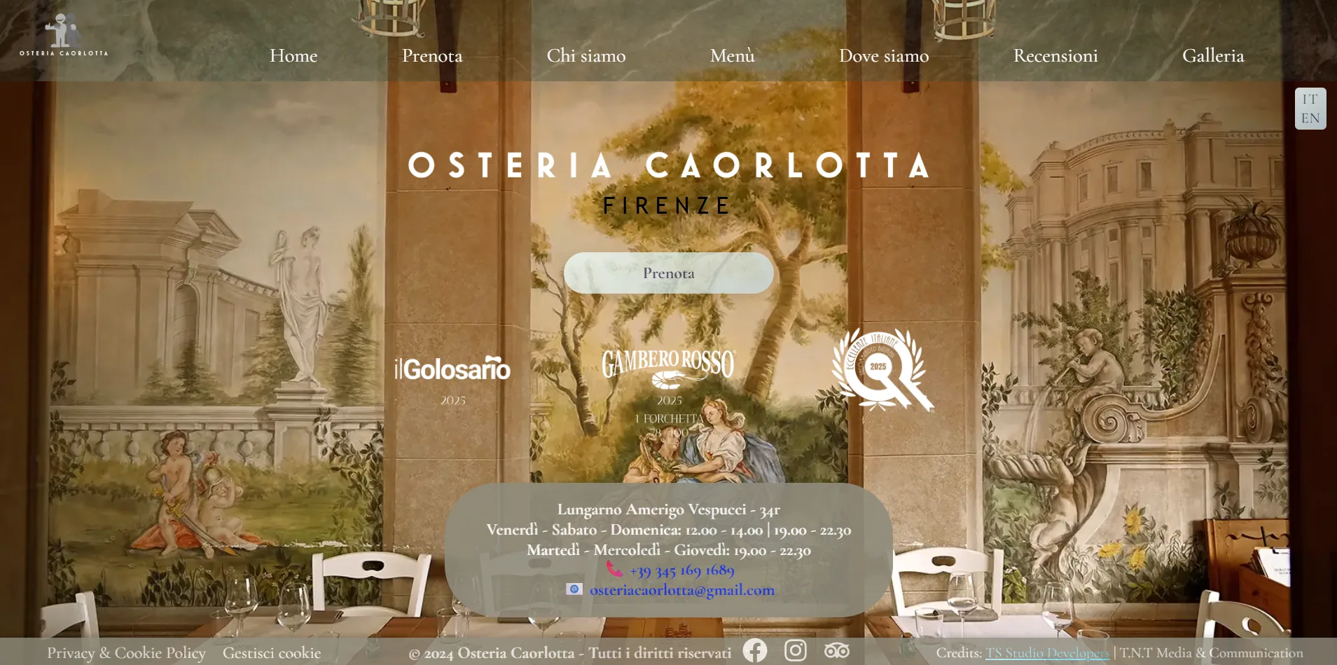 Osteria Caorlotta Firenze — anteprima sito